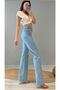 Libby Blue Snow Wash High Waist Wide Leg Denim Jeans - Wide Leg