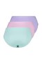 Pembe-Mavi-Lila 3'lü Paket Pamuklu Esnek Örme Klasik Büyük Beden Külot TBBSS23CM00003 - 12