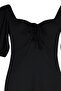 Black Heart Collar Bow Decorated A-Line Knitted Plus Size Dress Tbbss23Ah00118 - 7