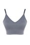 Gri Askılı Seamless/Dikişsiz Balensiz Kapsız Esnek Bralette Örme Büyük Beden Sütyen TBBSS23CW00001 - 9
