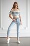 Arrow Women's Ice Blue Snow Wash Super Skinny Fit Flexible Lycra Denim Jeans