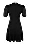 Black A-Cut Flounce Chiffon Lined Woven Woven Dress TWOSS23EL00520 - 8