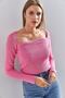 Women's Pink Square Neck Knitwear Sweater 20223274 - 7