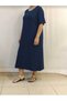 Navy Blue Jersey Viscose Dress - 2
