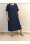 Navy Blue Jersey Viscose Dress - 4