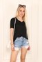 Women's V-neck Basic T-shirt - 2