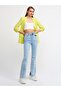 Nova Its Blue Snow Slit Lycra Super High Waist Loose Leg Jeans - 2