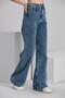 Lycra 90's Women's Blue Super High Waist Wide Leg Denim Jeans Palazzo Pants