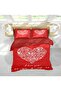 Heart Patterned 3D Digital Printed Valentine's Day Couple Duvet Cover Set