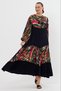 Women's Black Dress with Button Detail on the Collar and Casual Dress - 6