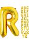 R Letter Gold Foil Balloon 16 Inch 36 Cm