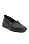 9042 Black Genuine Leather Women's Casual Shoes - 3