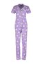 Lilac Star Print Knitted Pajamas Set with Sleep Headband - Thmss21Pt0786 - 7