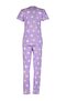 Lilac Star Print Knitted Pajamas Set with Sleep Headband - Thmss21Pt0786 - 8