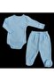 Set of 2 Long Sleeved Gloves, Double Breasted Bodysuit and Booties Bottom - 6