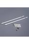 50-70 Cm Briz Bar Adjustable 2 Pieces Aluminum Curtain Pipe 4 Pieces Heads - 2