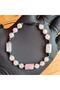 Pink Quartz Royal Class Natural Stone Bracelet (Handmade Design Products)
