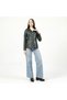 Women's Green Genuine Leather Jacket Yb-2139 - 6