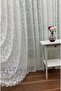 Leaf Pattern French Lace Tulle Curtain, 250x260, Sparse Pleat, 1/2 - 5