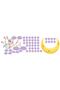 Cute Giraffe on the Moon Purple Clouds and Purple Stars - 5