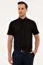 Men's Black Regular Fit Short Sleeve Shirt
