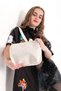 Women's Cream Cross Shoulder Bag - 4