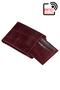 Handmade Genuine Leather RFID Blocker Crazy Claret Red Coin Portfolio - 2