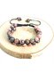 Rhodonite Double Row Knitted Bracelet 8 Mm - 2