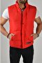Men's Red Crozvise Matte Fabric Puffer Vest