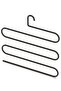 Thick, Non-Stretching 3-Piece Set of Trouser Hangers Matte Black Eg202 - 2