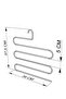 Thick, Non-Stretching 3-Piece Set of Trouser Hangers Matte Black Eg202 - 3