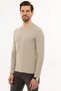 Men's Sand Melange Slim Fit Crew Neck Knitwear Sweater G021SZ0TK.000.1157212 - 3