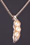Women's Pearl Pea Shell Look Gold Color Necklace - 3