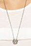 Women's Gray Moon Star Stone Necklace - 2