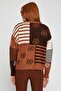 Women's Patterned Turtleneck Sweater 3wal90218ht - 4