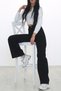 Women's Garnet(ii) Black Lycra Wide Leg Palazzo Trousers - 2