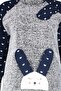 Lacivert Kalpli Uyku Bantlı Polar Kışlık Örme Pijama Takımı TBBAW23AI00025 - 8