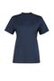 Lacivert Yakası Ribanalı Relaxed %100 Pamuk Örme T-shirt TBBSS23BF00019 - 8