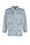 Light Blue Boyfriend Denim Jacket with Pockets TBBSS23AG00000 - 6