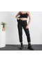 Black Fadeproof Mom Jean Denim Trousers Flexible High Waist - 3