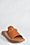 Tan Genuine Leather Daily Women's Slippers P291009303 - 6