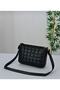 Three Compartment Quilted Bag Black