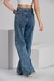 Lycra 90's Women's Blue Super High Waist Wide Leg Denim Jeans Palazzo Pants - 5