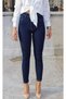 Nekulati Women's Blue High Waist Ankle Length Slim Leg Skinny Lycra Jeans - 3