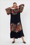 Women's Black Dress with Button Detail on the Collar and Casual Dress - 4