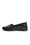 9042 Black Genuine Leather Women's Casual Shoes - 2