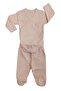 Set of 2 Long Sleeved Gloves, Double Breasted Bodysuit and Booties Bottom - 8
