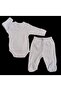Set of 2 Long Sleeved Gloves, Double Breasted Bodysuit and Booties Bottom - 5