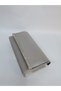 Women's Satin Stoned Silver Evening Dress Clutch Portfolio Handbag Wedding Engagement Bag - 6