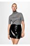 Crocodile Skin Look Short Skirt - 8
